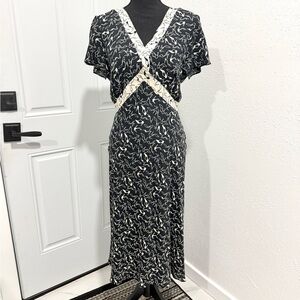 Liz Claiborne‎ shoe-print novelty Midi Dress 12